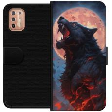 iSecrets - Plånboksfodral till Motorola Moto G9 Plus med Ylande varg