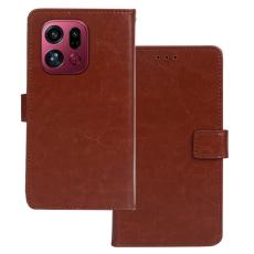 IDEWEI - IDEWEI Oppo Find X9 Pro Pl&aring;nboksfodral Konstl&auml;der Crazy Horse Textur - Brun
