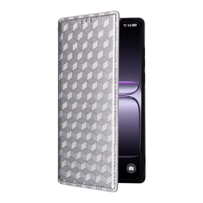 A-One Brand - OnePlus Nord 5 Plånboksfodral Rhombus Imprint - Silver