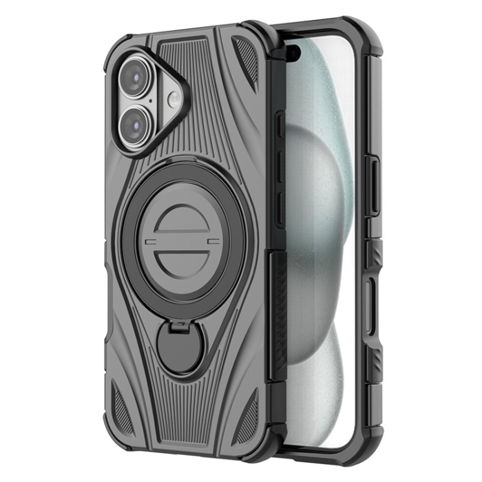 A-One Brand - iPhone 16 Mobilskal MagSafe Magnetic Kickstand - Svart