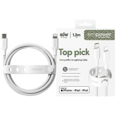 PanzerGlass - Empower by PanzerGlass USB-C till Lightning 60W Kabel 1.2m Racing - Vit