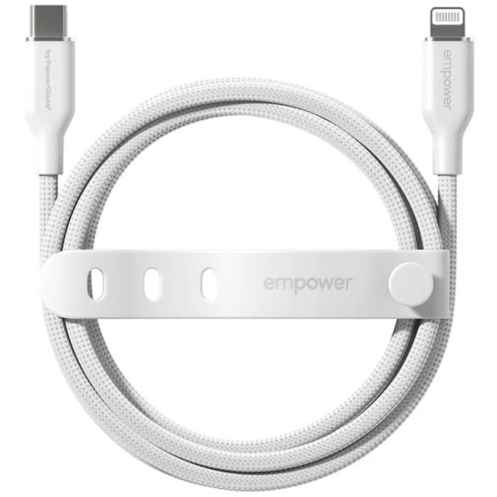 PanzerGlass - Empower by PanzerGlass USB-C till Lightning 60W Kabel 1.2m Racing - Vit