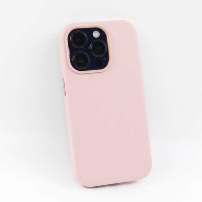 TelForceOne - Läderfodral iPhone 14 Pro Max Ljusrosa Starkt Magnetiskt Skydd