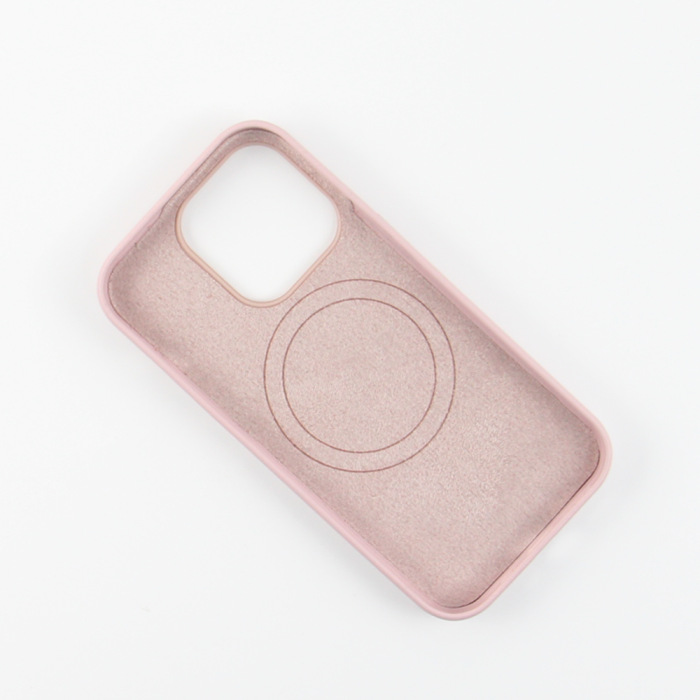 TelForceOne - Läderfodral iPhone 14 Pro Max Ljusrosa Starkt Magnetiskt Skydd