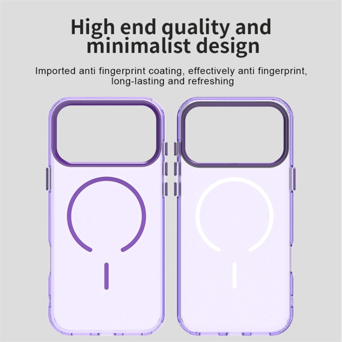 A-One Brand - iPhone 17 Pro Max Mobilskal MagSafe C-shaped Candy Color - Lila