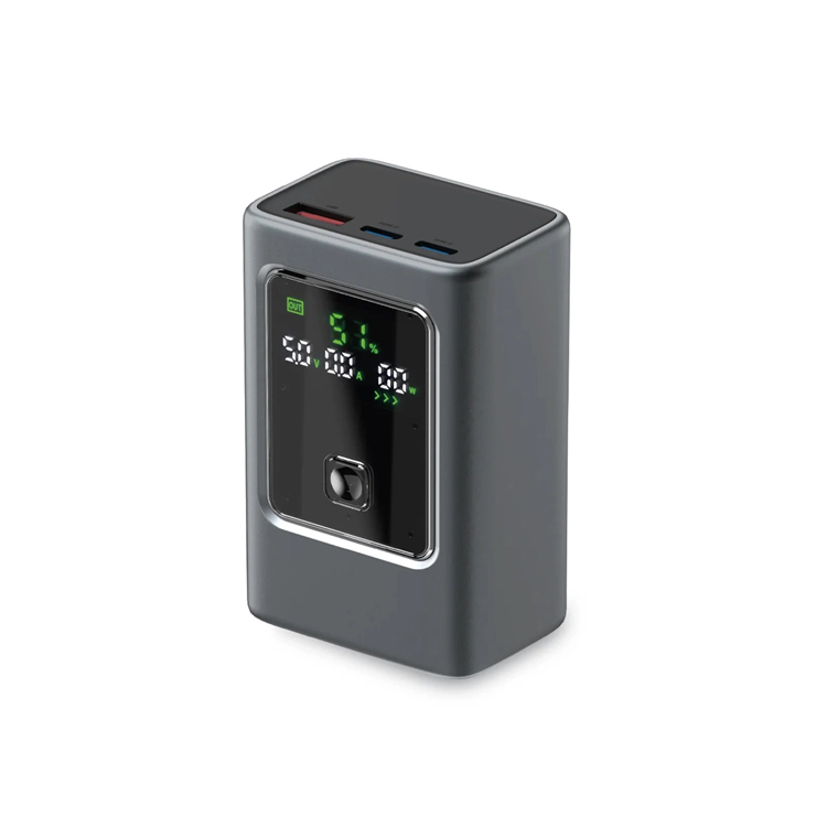 SBS Powerbank 10000mAh 35W PD med LCD - Grå
