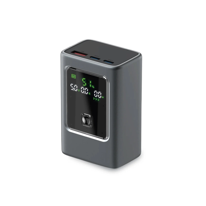 SBS - SBS Powerbank 10000mAh 35W PD med LCD - Grå