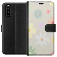 Gustaf - Pl&aring;nboksfodral till Sony Xperia 10 II med fejdande blommor