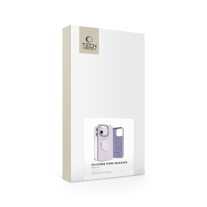 Tech-Protect - Tech-Protect iPhone 15 Pro Max Mobilskal Magsafe Silikon Pure - Mauve
