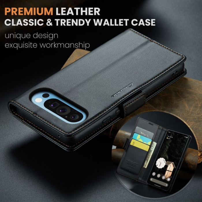 UTGATT - Caseme Google Pixel 9 Pro XL Plånboksfodral 023 - Svart