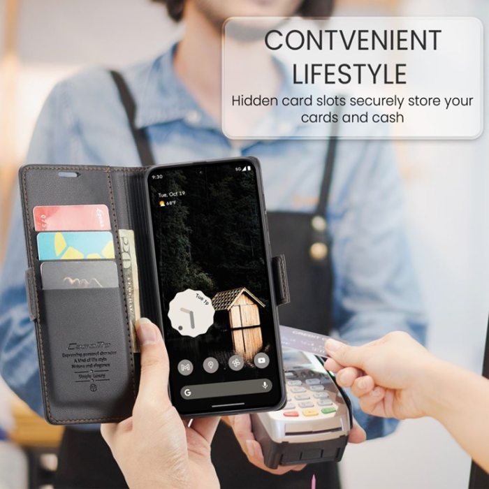 UTGATT - Caseme Google Pixel 9 Pro XL Plånboksfodral 023 - Svart
