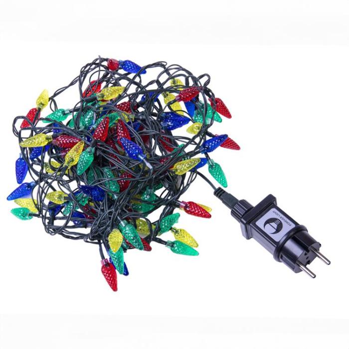 Forever Light - Forever String Light Pine Cone 100LED 8m - Flerfärgad