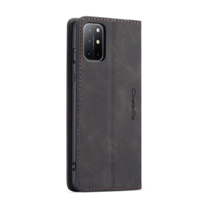 Caseme - CASEME 013 Auto-absorberande Konstläderplånboksfodral OnePlus 8T - Svart