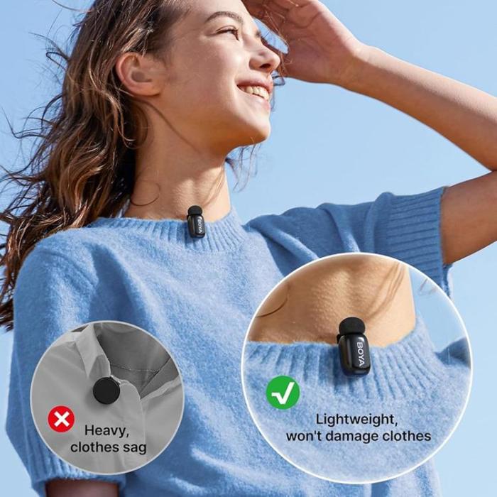 BOYA - BOYA Trådlös Mini Lavaliermikrofon AI-Brusreducering för iPhone Mini-04