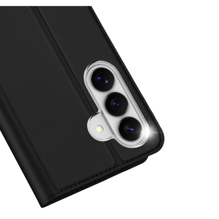 Dux Ducis - DUX DUCIS Mobilskal till Samsung Galaxy S26 Plus Äkta Läder Ställ- Svart