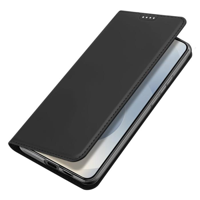 Dux Ducis - DUX DUCIS Mobilskal till Samsung Galaxy S26 Plus Äkta Läder Ställ- Svart