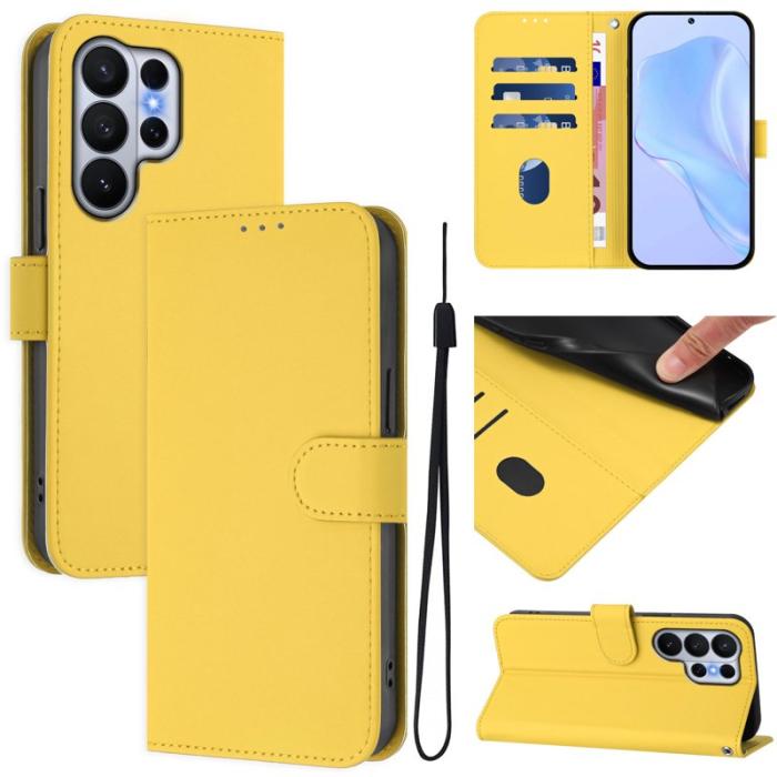 OEM - Samsung Galaxy S26 Ultra Fodral Konstläder Solid Color - Citron