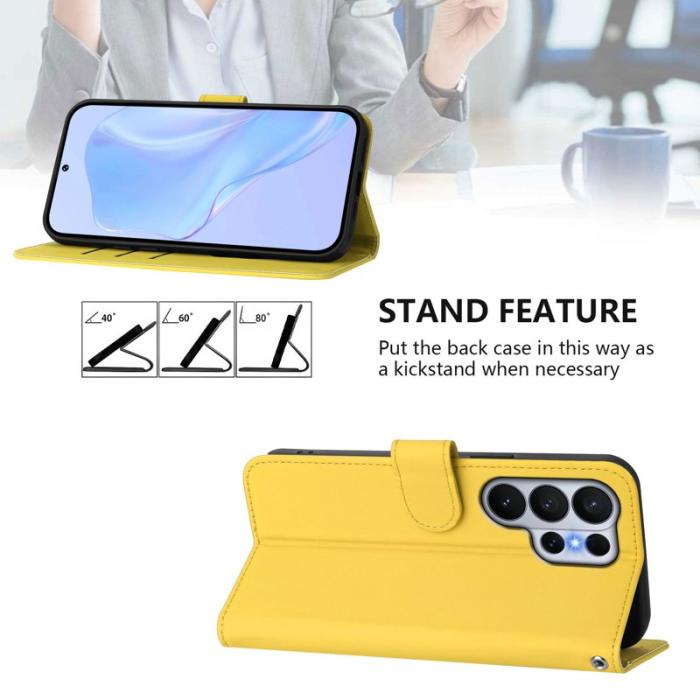 OEM - Samsung Galaxy S26 Ultra Fodral Konstläder Solid Color - Citron