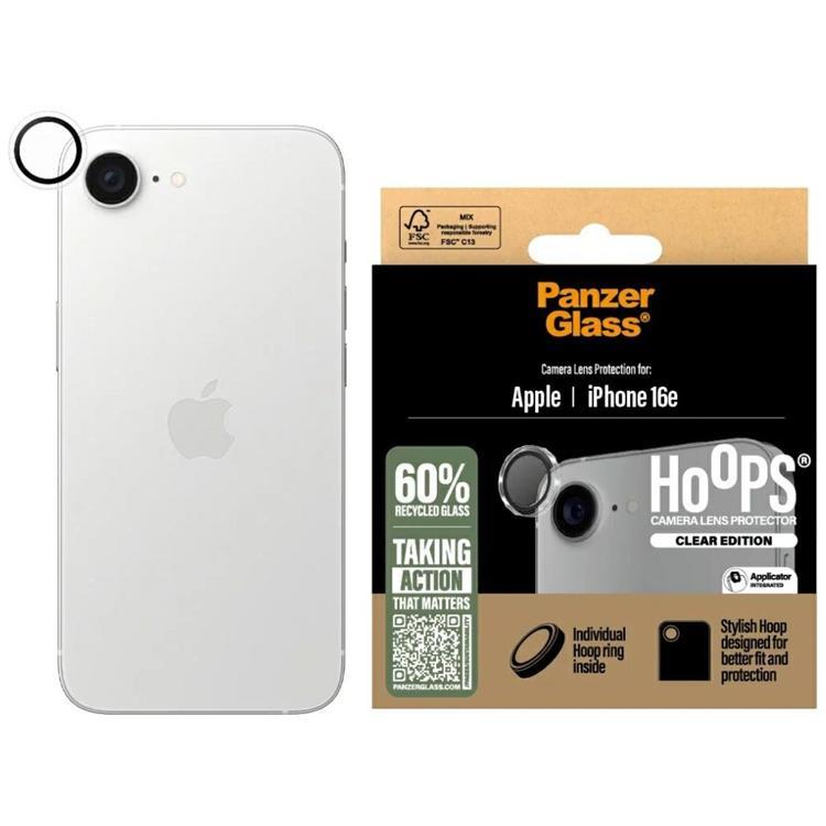PanzerGlass iPhone 16e Kameralinsskydd Härdat Glas Hoops | 5468 | AlltMobil