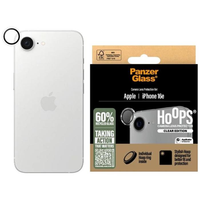 PanzerGlass - PanzerGlass iPhone 16e Kameralinsskydd Härdat Glas Hoops