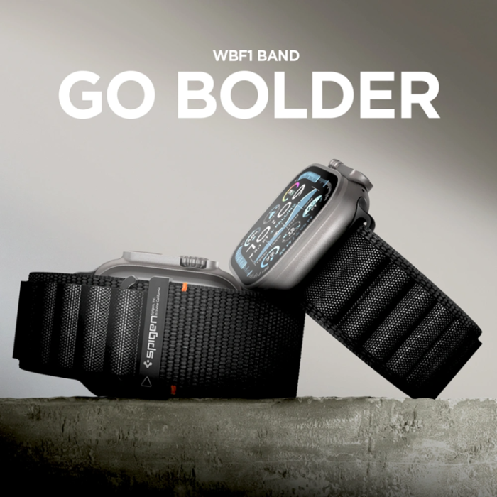 Spigen - Spigen Apple Watch (44/45/46/49mm) Armband WBF1 - Svart