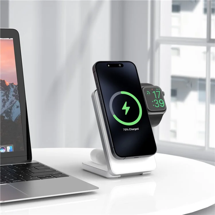 OEM - Qi2 MagSafe Trådlös Laddare iPhone, Apple Watch, Airpods 15W