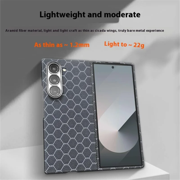 A-One Brand - Galaxy Z Fold 6 5G Mobilskal Magsafe Aramid Fiber - Honeycomb