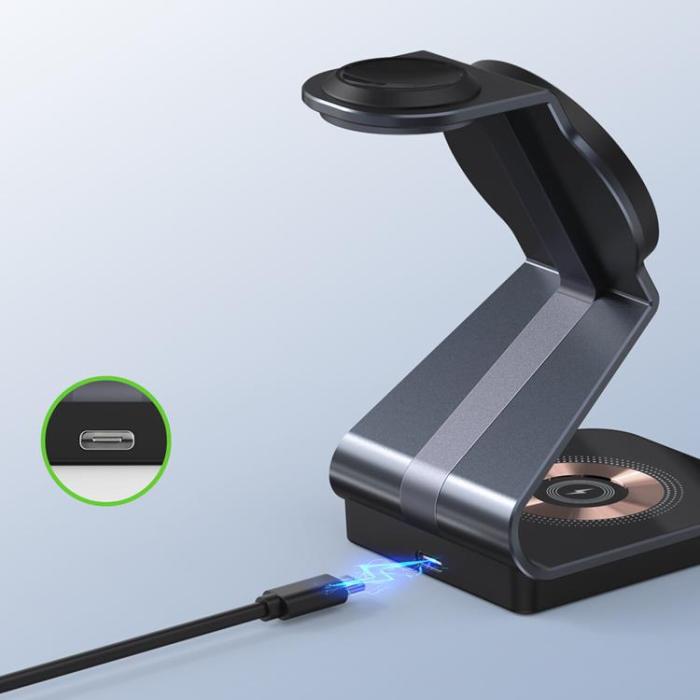 DUZZONA - Duzzona 3-in-1 Trådlös Laddare Magsafe iPhone, Apple Watch, Airpods