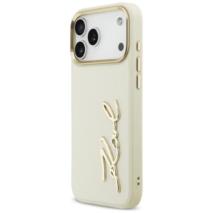 KARL LAGERFELD - Karl Lagerfeld iPhone 17 Pro Max Mobilskal Karl Script Logo - Beige