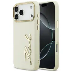 KARL LAGERFELD - Karl Lagerfeld iPhone 17 Pro Max Mobilskal Karl Script Logo - Beige