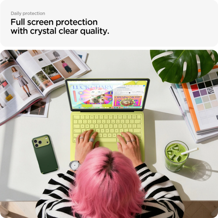 Spigen - Spigen Härdat Glas Skärmskydd För Macbook Neo 13 (2026) Slim FC - Svart