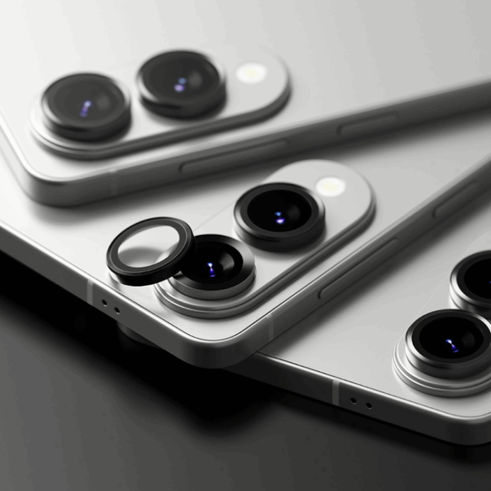 Ringke - Ringke Galaxy S25 Edge Härdat Glas Kameralinsskydd Ram