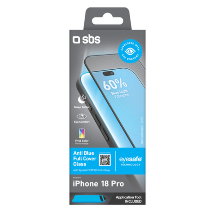 SBS - SBS Härdat Glas Skärmskydd För iPhone 18 Pro Anti Blue