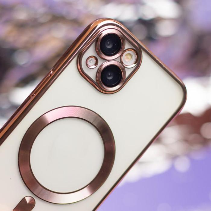 OEM - iPhone 16 Mobilskal Magsafe Color Chrome - Rose Guld