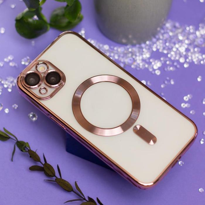 OEM - iPhone 16 Mobilskal Magsafe Color Chrome - Rose Guld