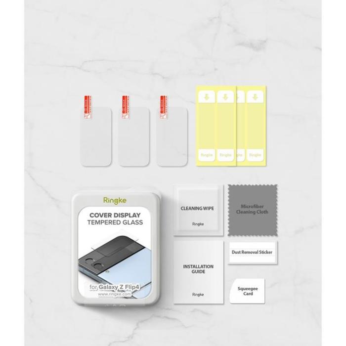 UTGATT1 - Ringke Galaxy Z Flip 4 Skärmskydd ID 3-Pack