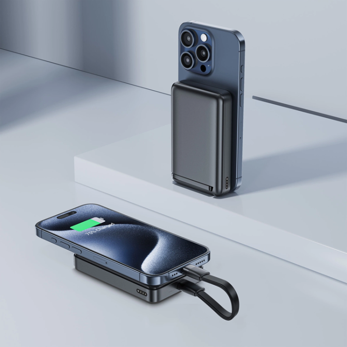 Acefast - Acefast Qi2 Magsafe Trådlös Powerbank 10000mAh 30W - Svart