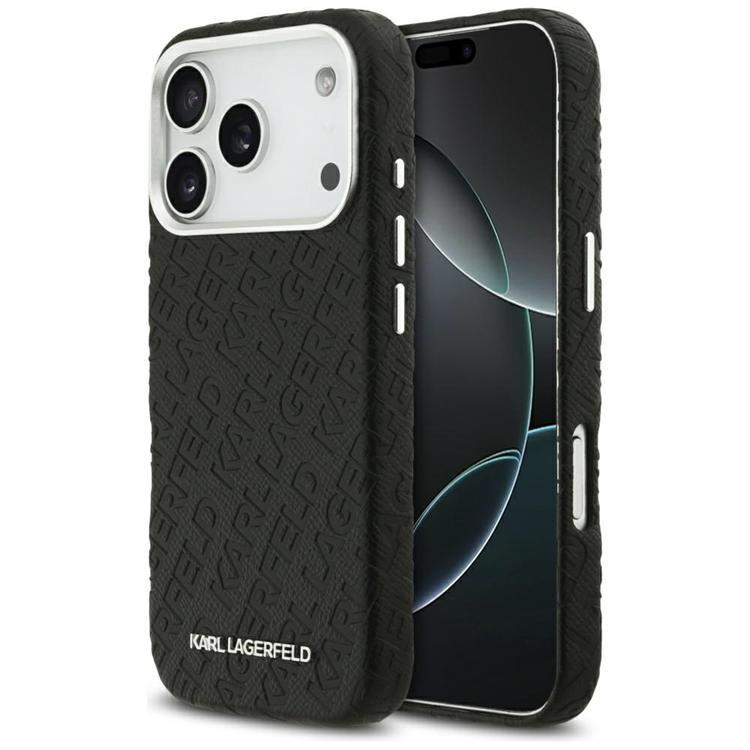 Karl Lagerfeld iPhone 17 Pro Mobilskal MagSafe FW Stamped Karl (Svart) | 2353 | AlltMobil