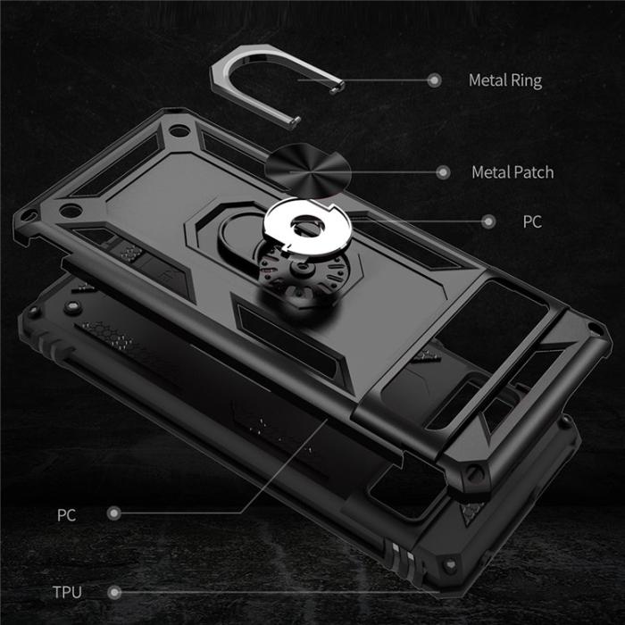 OEM - Google Pixel 7 Pro Skal Ringhållare Kickstand - Svart