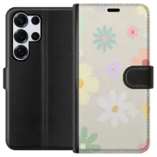 Gustaf - Pl&aring;nboksfodral till Samsung Galaxy S25 Ultra med fejdande blommor