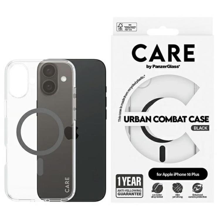 CARE By PanzerGlass iPhone 16 Plus Mobilskal MagSafe Flagship - Svart | 2353 | AlltMobil