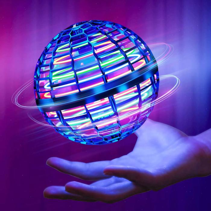 Fidget Toys - Flynova Pro - Svävande Boll - Magic LED Space Ball - Blå