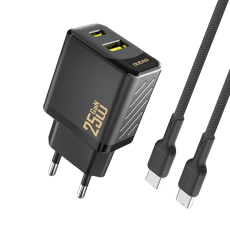 Dudao - Dudao Snabbladdare USB-C USB-A PD 25W GaN med USB-C Kabel A26TCEU - Svart