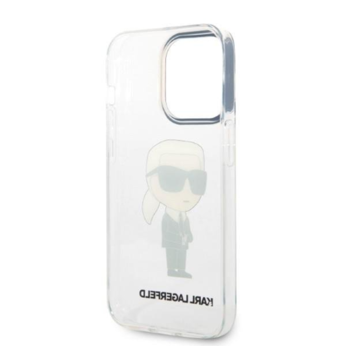 KARL LAGERFELD - Karl Lagerfeld iPhone 14 Pro Max Mobilskal Ikonik - Clear