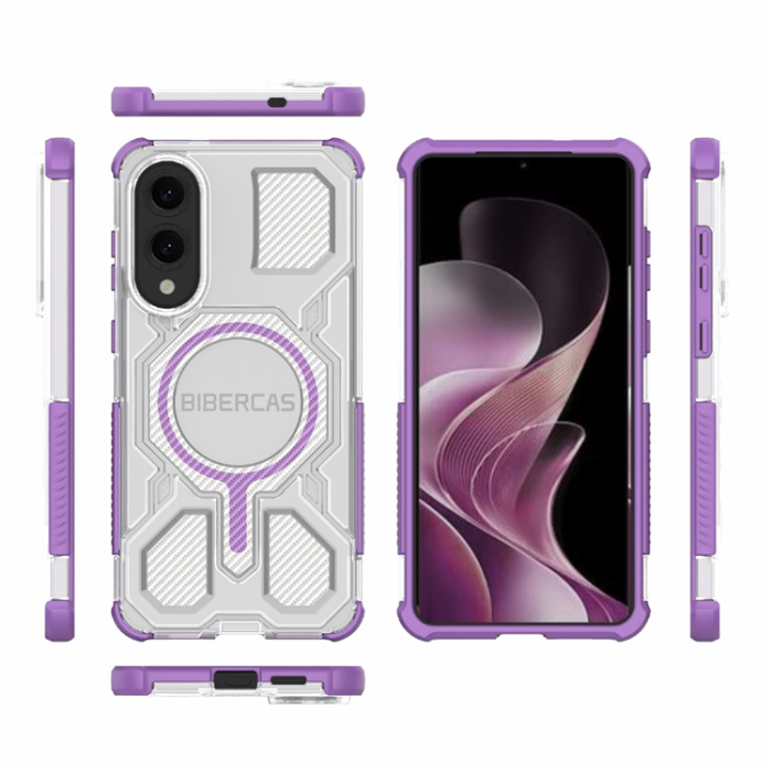 BIBERCAS - BIBERCAS Galaxy S25 Edge Mobilskal MagSafe J-16 - Lila