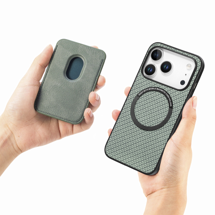 A-One Brand - iPhone 17 Pro Max Mobilskal Detachable Korthållare - Grön