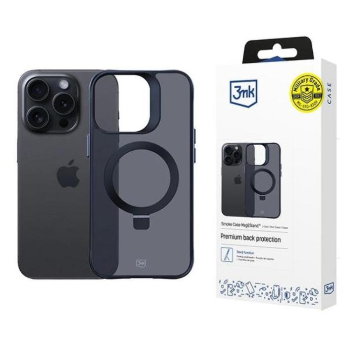 3MK - 3MK iPhone 13 Pro Mobilskal MagSafe Smoke Stativ - Svart
