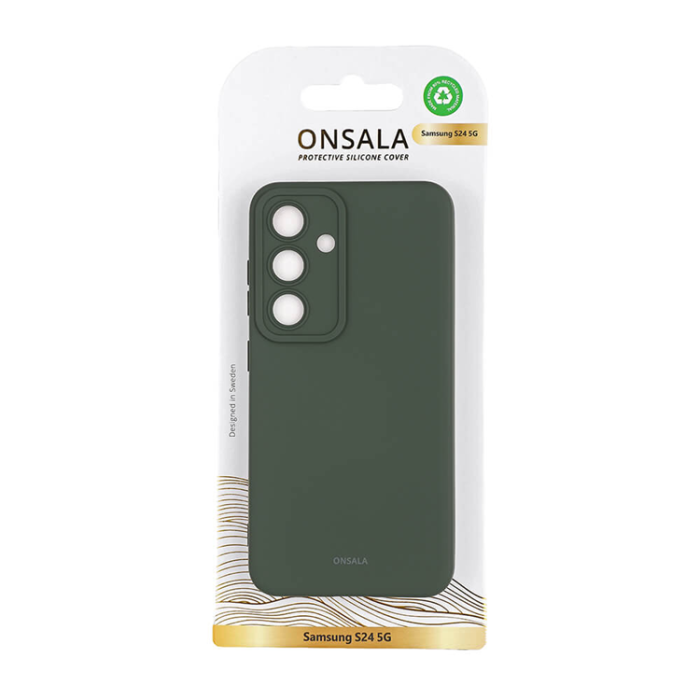 Onsala - Onsala Galaxy S24 Mobilskal Silikonkänsla - Grön