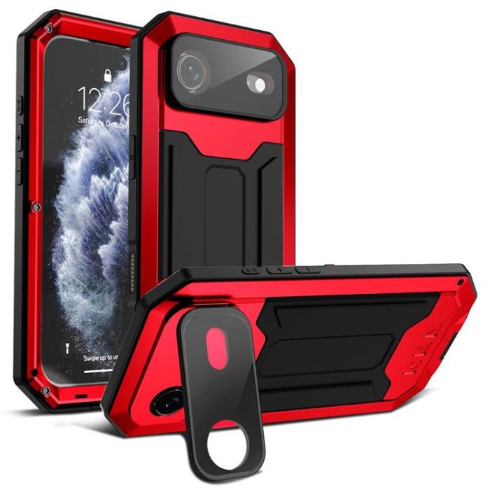 R-JUST - R-JUST iPhone Air Mobilskal Med Härdad Glas - Röd