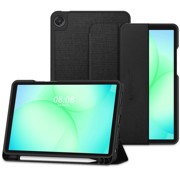 Tech-Protect - Tech-Protect Galaxy Tab A9 Plus Fodral Canvas - Obsidian Svart